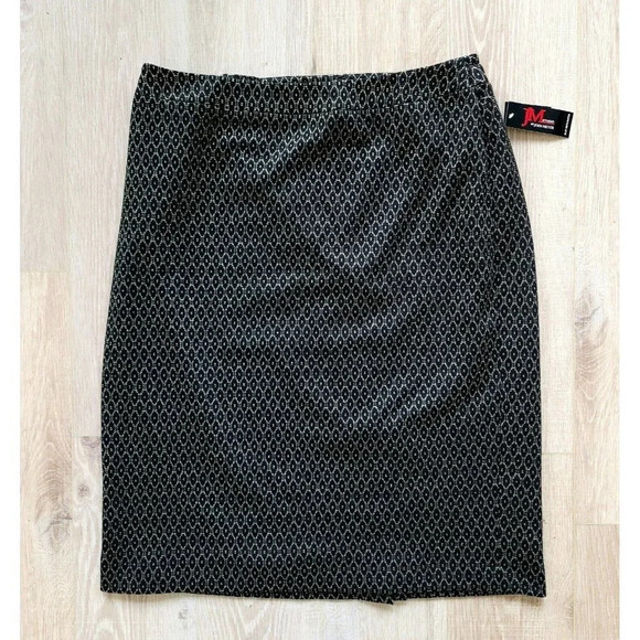 John Meyer Dresses & Skirts - JM Studio John Meyer Black Gold Straight Lined Career Workwear Slit Skirt Sz 18W